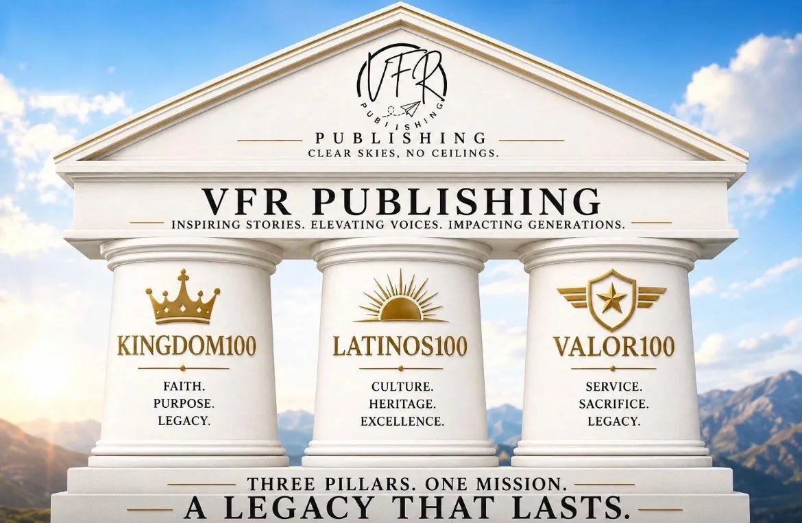 VFR Publishing: three pillars — KINGDOM100, LATINOS100 and VALOR100